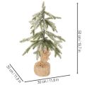 Plante artificielle enneigée, sapin de Noël LED en sac de jute, fonctionne sur piles, pour usage intérieur, 50 cm | Floristik24.be