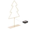 Floristik24 Silhouette de sapin de Noël avec 60 LED blanc chaud pour décoration de table intérieure, 37 cm