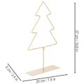 Silhouette de sapin de Noël avec 60 LED blanc chaud pour décoration de table intérieure, 37 cm | Floristik24.be