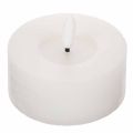 Floristik24 Bougie chauffe-plat LED XL blanche en cire véritable avec minuterie, blanc chaud, 6 cm, lot de 2