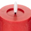 Bougie pilier LED rouge avec