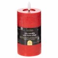 Bougie pilier LED rouge avec