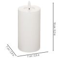 Bougie pilier LED, effet vacillant, avec minuterie, Ø7cm, 16cm | Floristik24.be
