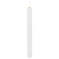 Floristik24 Bougies LED avec minuterie bougies bâton vraie cire blanc 25cm 2pcs