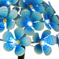 Floristik24 Chrysanthème LED, décoration lumineuse pour le jardin, décoration métal bleu L55cm Ø15cm