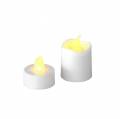 Floristik24 Bougies chauffe-plat LED effet flamme blanc chaud lot de 16 piles assorties 32