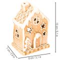 Porte-bougie chauffe-plat en forme de maison en pain d'épice, à poser et à utiliser comme décoration, 13 cm | Floristik24.be