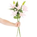 Lys artificiel, fleur à tige, décoration, 68 cm, lot de 3 | Floristik24.be