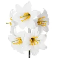 Floristik24 Lys artificiel blanc, sur fil de fer, taille moyenne, 35 cm, lot de 5