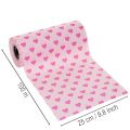 Papier manchette à motif cœur, rose, 25 cm, 100 m | Floristik24.be
