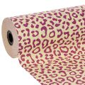 Floristik24 Papier à manchettes, imprimé léopard, violet, 25 cm, 100 m