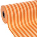 Floristik24 Rouleau de papier à manchettes, à rayures orange, 25 cm x 100 m