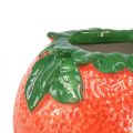 Floristik24 Vase décoratif méditerranéen pot de fleur orange en céramique Ø9cm