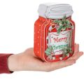 Boîte à biscuits en métal décorée d'un motif de Noël, 15 cm, lot de 2. | Floristik24.be