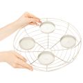 Porte-bougie rond en forme de couronne de l'Avent pour quatre bougies chauffe-plat ou bougies classiques, 35 cm | Floristik24.be