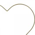 Floristik24 Anneau métal forme coeur, décoration à suspendre métal, anneau déco doré L32,5cm 3pcs