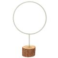 Floristik24 Anneau décoratif en métal sur un support en bois pour décoration de table, 43 cm