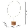 Anneau décoratif rond sur base en bois et métal, pour fleurs séchées, 52 cm | Floristik24.be