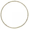 Floristik24 Anneau décoratif cordon de jute enroulé en métal anneau en métal Ø25cm 10pcs