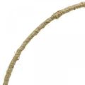 Floristik24 Anneau décoratif cordon de jute enroulé en métal anneau en métal Ø25cm 10pcs