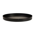 Plateau métal plateau bougie rond noir Ø20cm H2.5cm 2pcs | Floristik24.be