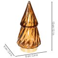 Décoration de sapin de Noël en verre avec LED pour intérieur, fonctionne sur piles, 13 cm, lot de 2 | Floristik24.be