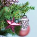 Floristik24 Mini décorations de sapin de Noël mix 4.5cm argent, rose assorti 10pcs