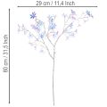Branche fleurie artificielle à fleurs irisées, 80 cm | Floristik24.be