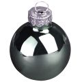 Mini boules de Noël verre vert nacre gris Ø3cm 22 pcs | Floristik24.be