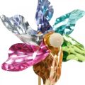 Floristik24 Mini moulin à vent, décoration de fête, moulin à vent sur bâton, coloré, décoration pour le jardin, bouchons de fleurs Ø8,5cm 12 pièces