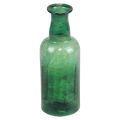Floristik24 Mini vase bouteille en verre vase à fleurs vert Ø6cm H17cm