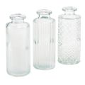 Floristik24 Mini vases vases bouteilles décoratifs en verre Ø5cm H13cm 3pcs