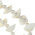 Floristik24 Guirlande coquillage avec perles blanches 100cm