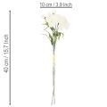 Bouquet d'œillets artificiels, fleurs artificielles blanches, décoration, 4 bouquets | Floristik24.be