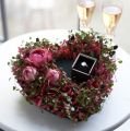 Floristik24 Coeur mousse floral noir 17cm 2pcs décoration mariage