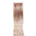 Floristik24 Ruban organza ruban mousseline fleurs orange rose 40mm 15m