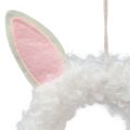 Floristik24 Décoration de Pâques anneau décoratif oreilles de lapin décoration de porte blanc Ø13cm 4pcs