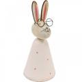 Floristik24 Décoration de Pâques, lapin avec des lunettes, décoration de printemps, lapin en métal, décoration de table