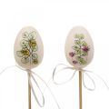 Floristik24 Oeufs de Pâques décoration de Pâques en plastique bouchons végétaux H6cm 12 pièces