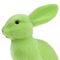 Floristik24 Lapin de Pâques floqué de couleur pastel 15cm 3P.