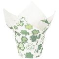 Floristik24 Pot de fleurs en papier à motif de trèfle, décoration de Nouvel An, 12 cm, lot de 12
