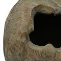 Floristik24 Déco sculpture boule en bois de paulownia H68cm