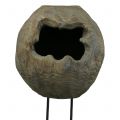 Floristik24 Déco sculpture boule en bois de paulownia H68cm