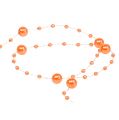 Floristik24 Collier de perles Orange 6mm 15m