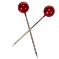 Epingles Tête Perle Rouge Ø15mm 75mm | Floristik24.be
