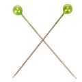 Épingles à fleurs à tête de perle verte, usage polyvalent, Ø 4 mm, 40 mm, 150 pièces | Floristik24.be
