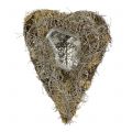 Floristik24 Cœur à garnir en sarments de vigne et lichen naturel 25 x 19 cm