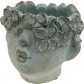 Floristik24 Tête de plante, buste déco, capitule, décoration béton, aspect antique H18cm