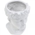 Floristik24 Tête de plante buste femme vase en céramique blanche pot de fleur H22.5cm