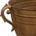 Cache-pot aspect rouille coupe vase métal Ø22,5cm H32,5cm | Floristik24.be